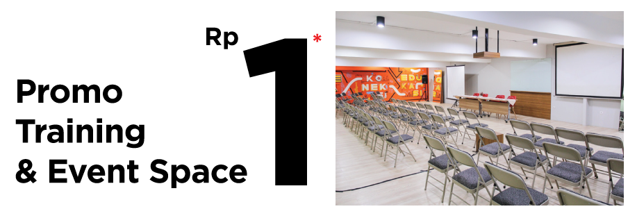 Promo Rp1 Training dan Event Space Banner