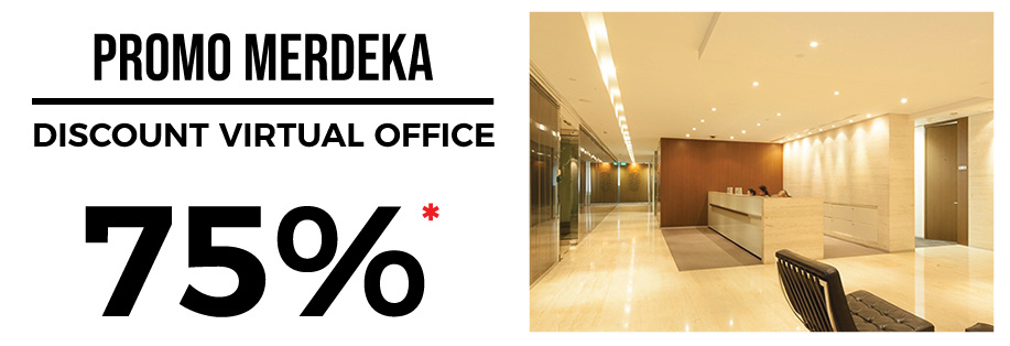 Promo Merdeka Virtual Office 75 Persen Banner
